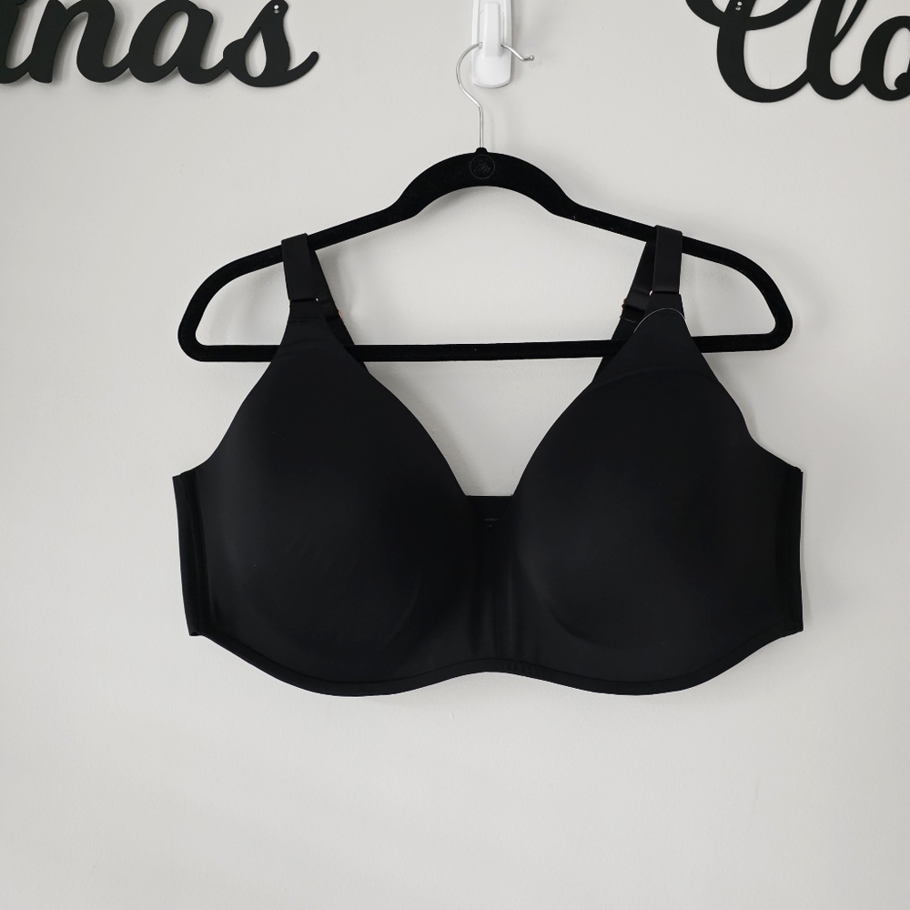NWT soma Vanishing 360 Wireless Black Bra Size 44DD